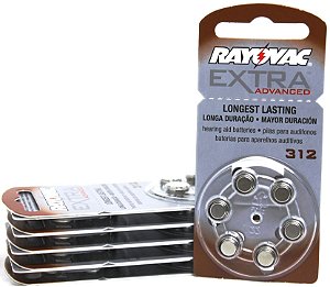 Rayovac 312 / PR41 - 10 Cartelas - 60 Baterias para Aparelho Auditivo