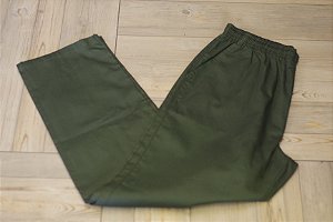 Calça de Elástico Farber Sarja Verde Musgo