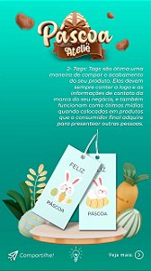 PÁSCOA ATELIÊCOM- TAG  -  500 UNIDADES -  DECORAÇÃO FRENTE E VERSO BRANCO - PAPEL COUCHÊ 250G  - VERNIZ UV FRENTE