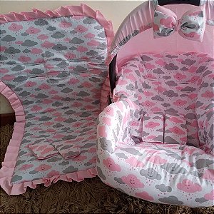 Kit capa para bebê conforto+capa colchonete para carrinho