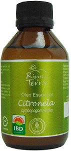 Óleo Essencial de Citronela (Cymbopogon nardus) IBD Orgânico 100 ml