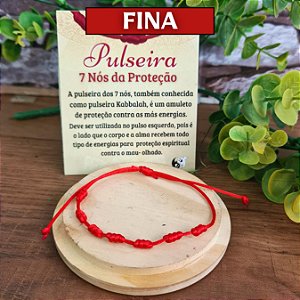 Pulseira 7 nós de proteçao Kabbalah - FIN