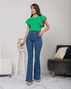 Calça BootCut Jeans Médio - BlackJeans - 23069