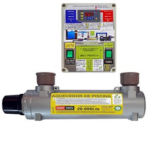 Aquecedor Automático de Piscina HIDROHOT (capacidade de 20.000 litros)