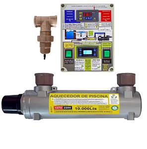 Aquecedor Automático de Piscina com Ionizador (capacidade de até 10.000 litros)