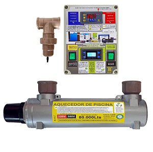 Aquecedor Automático de Piscina com Ionizador (capacidade de até 80.000 litros)