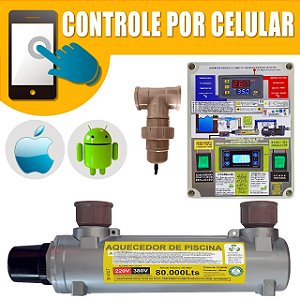 Aquecedor e Ionizador Automático de Piscina (capacidade de até 80.000 litros) HIDROHOT - LIGA/DESLIGA Via APP