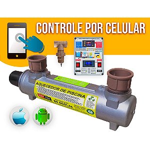 Aquecedor e Ionizador Automático de Piscina (capacidade de até 80.000 litros) HIDROHOT - LIGA/DESLIGA Via APP