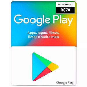 Gift Card Google Play R$70 Reais