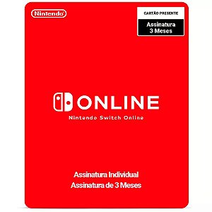 Gift Card Nintendo Switch Online Assinatura 3 Meses Brasil