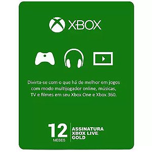 Xbox Live Gold Assinatura de 12 meses
