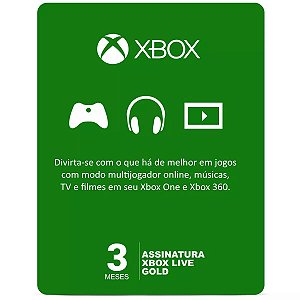  Xbox Live Gold Assinatura de 3 meses