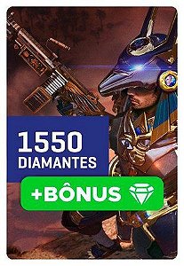 Free Fire - 1550 Diamantes + 10% de Bônus