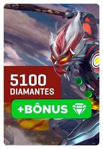 Free Fire - 5100 Diamantes + 10% de Bônus