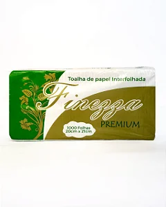 Papel toalha interfolha 100% celulose 23x21cm 5 pacotes