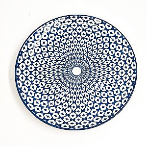 Prato Porcelana Decor Geométrico