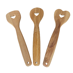 Colher de Madeira Coração P