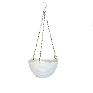 Cachepô Suspenso de Plástico com Corrente