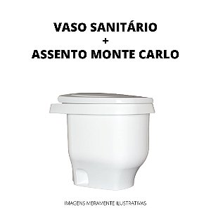 Kit Vaso Sanitário Acquamatic Modelo Zeuz + Assento Monte Carlo Plástico