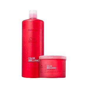 Kit Wella Brilliance Invigo Shampoo 1L e Máscara 500g