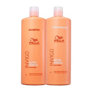 Kit Wella Nutri Enrich Shampoo e Condicionador De 1 Litro