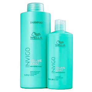 Kit Wella Invigo Volume Boost Shampoo 1 Litro e Máscara 500g