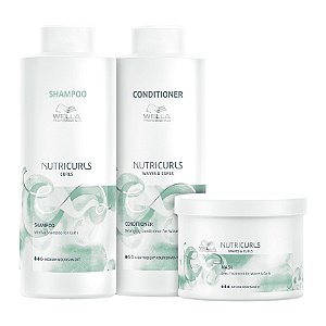 Kit Wella Nutricurls Waves e Curls Profissional 03 Produtos