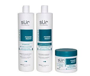 Kit Shampoo + Condicionador 1000ml + Máscara 500ml SUR Professional Power Resist