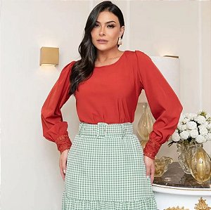 BLUSA VERMELHA MANGA LONGA