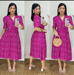 VESTIDO MIDI MAISA ROSA