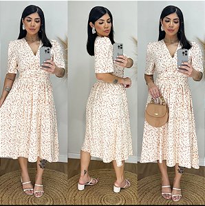 VESTIDO MIDI MAISA OFF WHITE