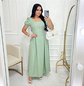 VESTIDO LONGO JESSYCA - VERDE MENTA