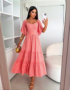 VESTIDO LUANA ROSA FLORAL