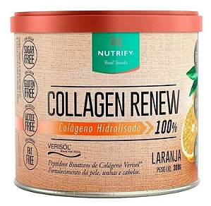 Colágeno Hidrolisado Collagen Renew Laranja 300g Nutrify