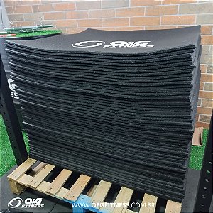 PISO DE BORRACHA 100X100X15 CM PRETO