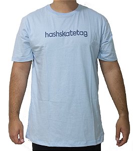 Camiseta Logo Hashskatetag Azul Bebê