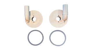 CONJUNTO FLANGE ESQUEDO/DIREITO MÁQUINA DE SORVETE ELGIN GELATTA E1/E2(GS016)