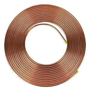 Tubulação Cano De Cobre 3/8 Flexível Panqueca Com 15 Metros
