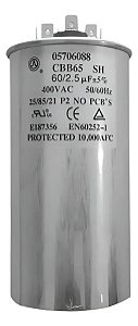 CAPACITOR DUPLO 60+2,5UF 400V 05706088 MIDEA ORIGINAL