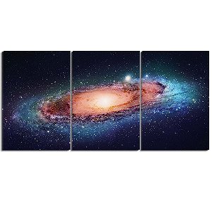 Quadro Decorativo Universo Galáxia Explosão 28x60