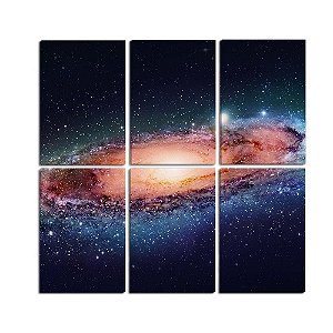 Quadro Decorativo Universo Galáxia Explosão 60x60