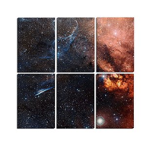 Quadro Decorativo Universo Galáxia Estrelas 60x60