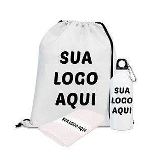 Kit Saúde Branco Personalizado Sua Logo/Arte