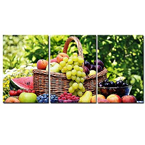 Quadro Cesta de Frutas Piquenique 28x60