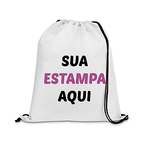 Mochila Saco Personalizada Sua Logo/Arte - 20x30