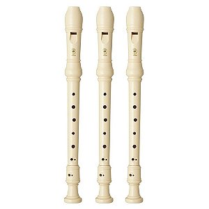 Flauta Yamaha Doce Barroca YRS-24B (3 unidades)