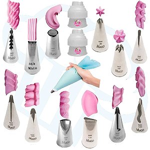 Kit Confeitaria Com Bicos Sem Emendas Em Aço Inox Mago