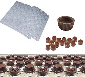 Kit 3 Unidades Formas Simples Casquinha Chocolate Bombom Alpino BWB Sp08