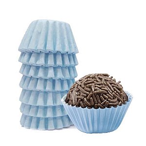 Kit 1000 Forminhas Docinhos Brigadeiro Azul Bebe