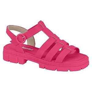 Sandalia Gladiadora Flatform Tratorada Moleca Neon